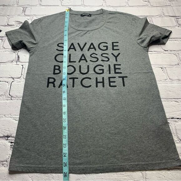 SHESHOW Savage Classy Bougie Ratchet Short Sleeve Crew Neck Tee Shirt - Picture 4 of 6